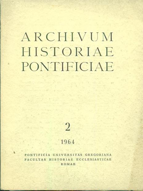 Archivum Historiae Pontificiae 2/1964 - copertina