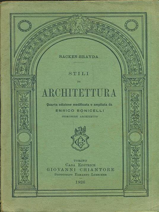 Stili di Architettura - Eduard von Sacken - copertina