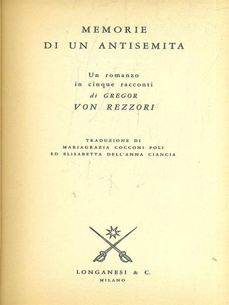 Memorie di un antisemita - Gregor von Rezzori - 6