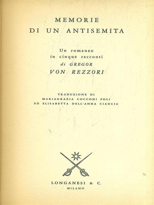 Memorie di un antisemita - Gregor von Rezzori - 5