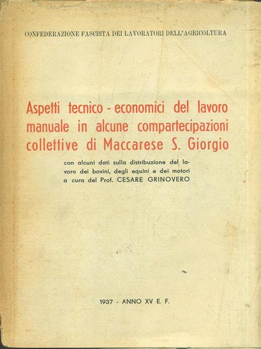 Aspetti tecnico-economici del lavoro manuale - Cesare Grinovero - 8