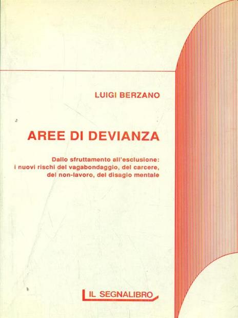 Aree di devianza - Luigi Berzano - copertina
