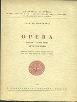 Opera volume I Parte prima