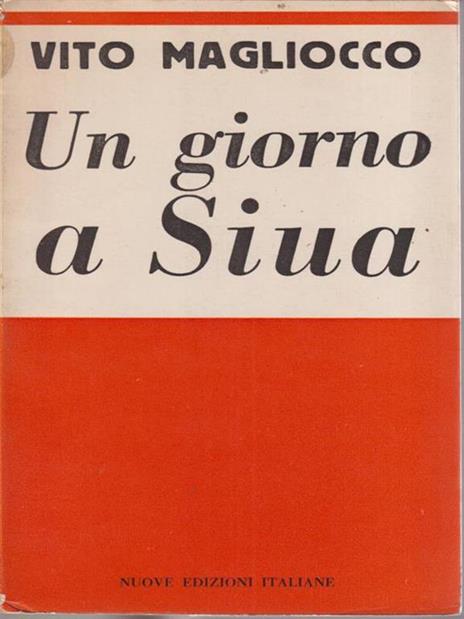 Un giorno a Siua - Vito Magliocco - copertina