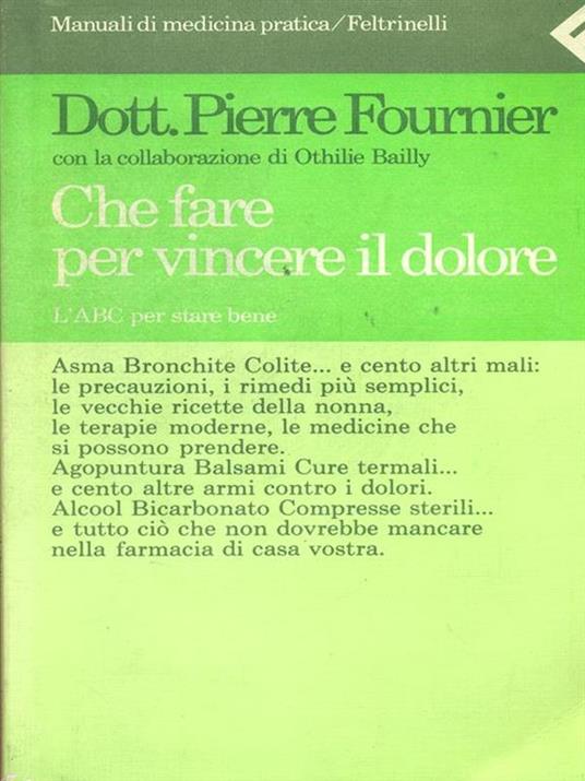 Che fare per vincere il dolore - Pierre Fournier - copertina