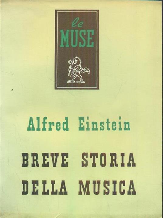 Breve storia della musica - Alfred Einstein - copertina