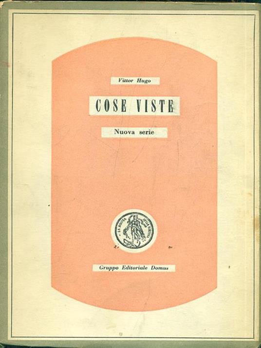 Cose viste - Victor Hugo - copertina