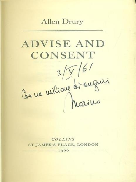 Advise and consent - Allen Drury - 2