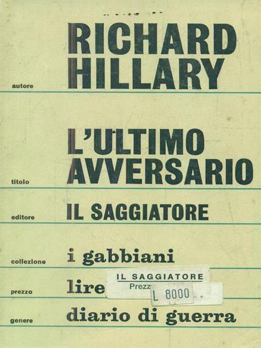 L' ultimo avversario - Richard Hillary - copertina