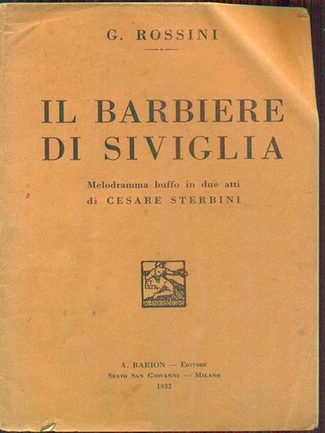 Il barbiere di Siviglia - Gioachino Rossini - copertina