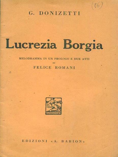 Lucrezia Borgia - Gaetano Donizetti - copertina