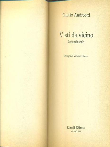 Visti da vicino seconda serie - Giulio Andreotti - copertina