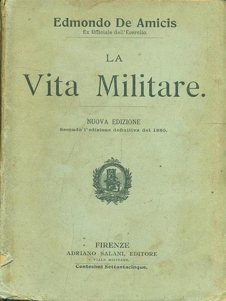 La Vita Militare - Edmondo De Amicis - copertina