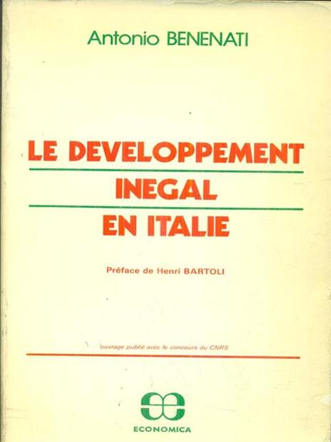 Le developpement inegal en Italie - Antonio Benenati - 8