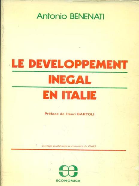 Le developpement inegal en Italie - Antonio Benenati - 7