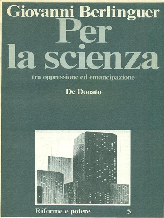 Per la scienza - Giovanni Berlinguer - 2