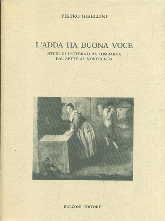 L' Adda ha buona voce - Pietro Gibellini - copertina