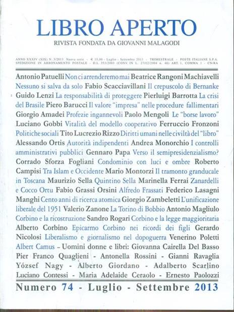 Libro Aperto numero 74 / Luglio-settembre 2013 - 10