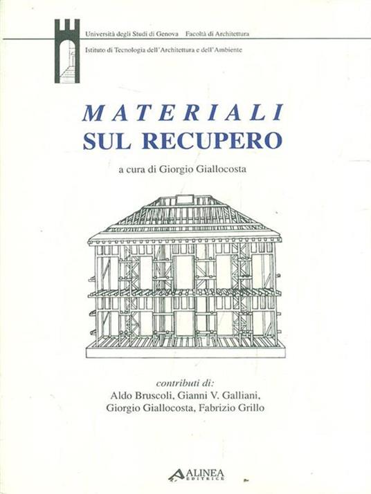 Materiali sul recupero - Giorgio Giallocosta - copertina