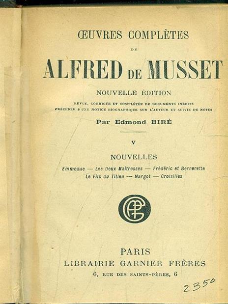 Nouvelles V - Alfred de Musset - 5