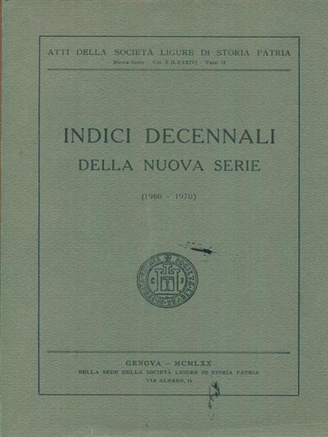 Indici decennali della nuova serie 1960-1970 - 3