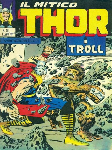 Il mitico Thor n. 36. 14 agosto 1972 - copertina