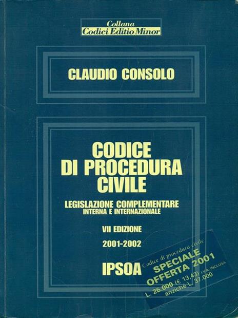 Codice di procedura civile - Claudio Consolo - copertina