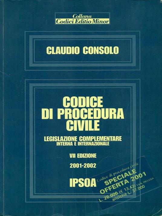 Codice di procedura civile - Claudio Consolo - copertina