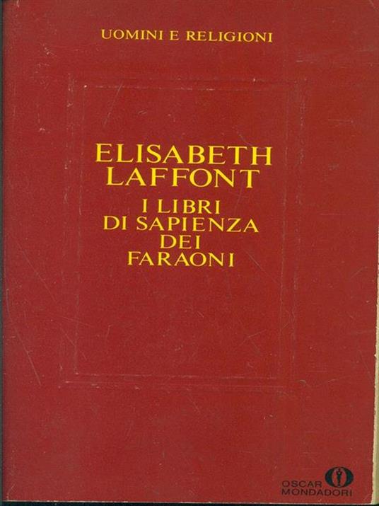 I libri di sapienza dei Faraoni - copertina