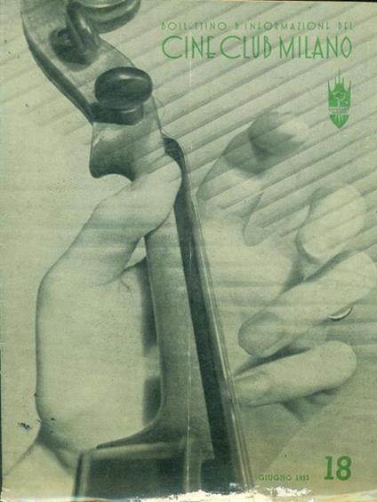 Bollettino d'informazione del cineclub Milano n. 18. Giugno 1953 - copertina