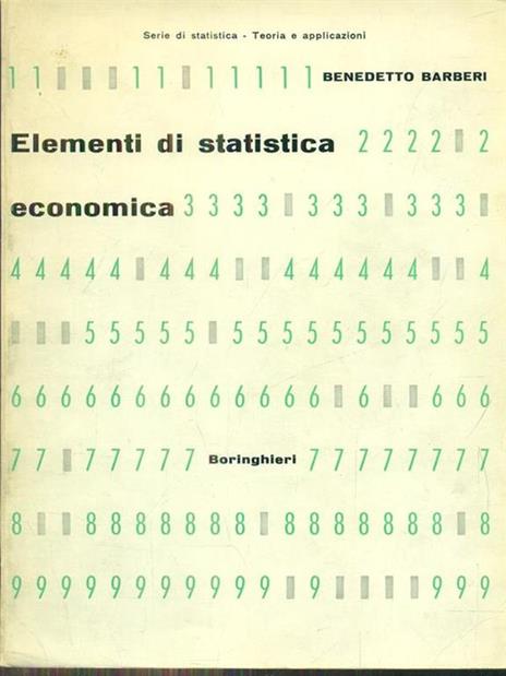 elementi di statistica economica - Benedetto Barberi - copertina