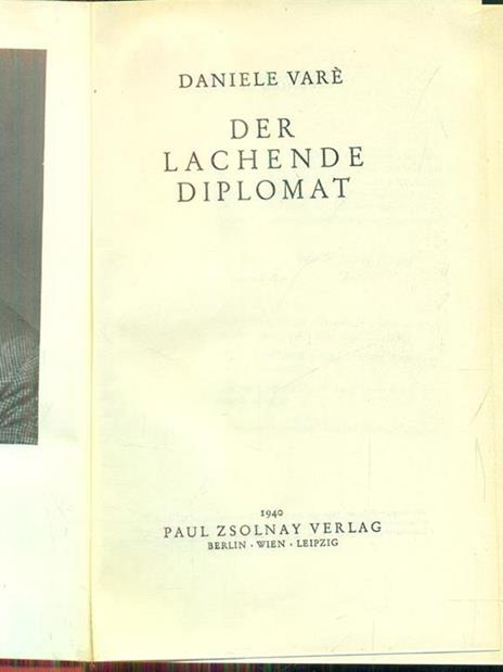 Der Lachende Diplomat - Daniele Varé - copertina