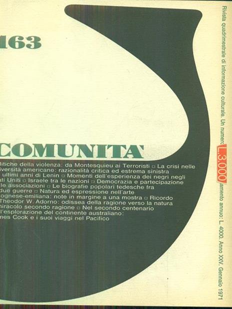 Comunità 163/1971 - copertina