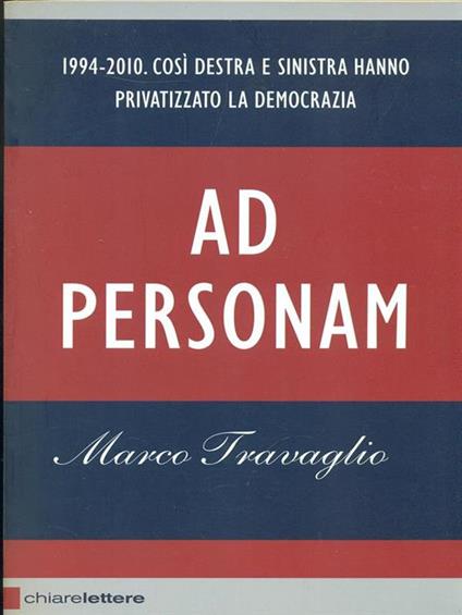 Ad personam - Marco Travaglio - copertina