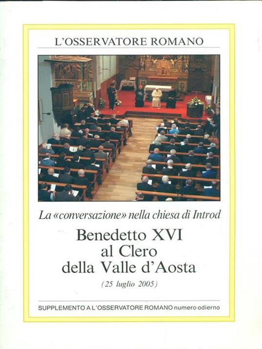 Benedetto XVI al Clero della Valle d'Aosta - copertina