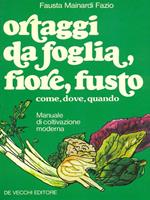 Ortaggi da foglia, fiore, fusto