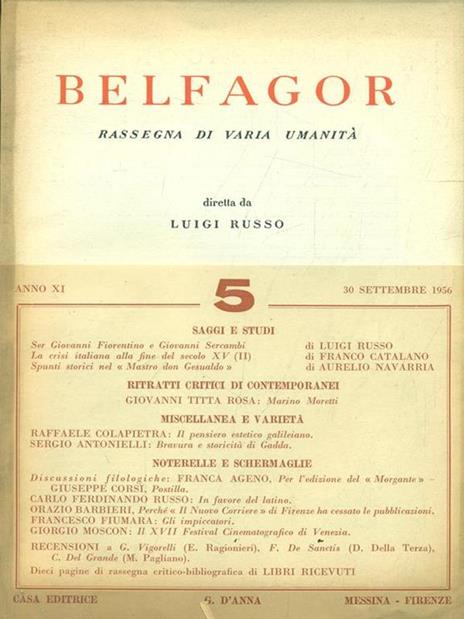 Belfagor Anno XI n. 5/30 Settembre 1956 - 4