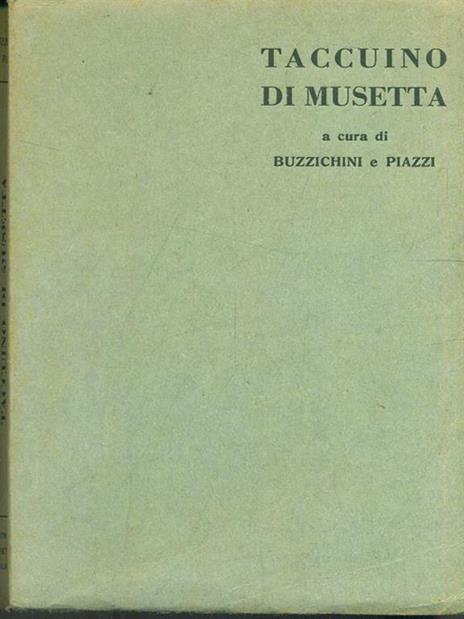 Taccuino di musetta - Mario Buzzichini - copertina