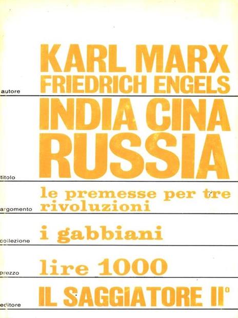 India Cina Russia - Karl Marx - 4