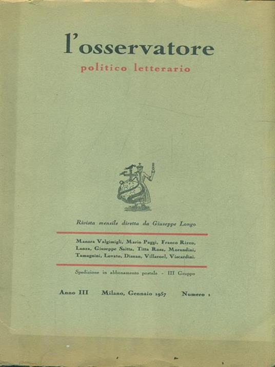 L' osservatore Anno III. Numero 1 - 8