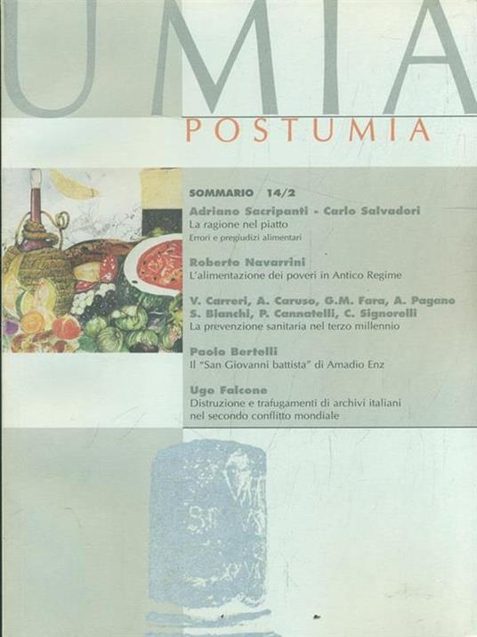 Postumia. Sommario 42780 2003 - 5