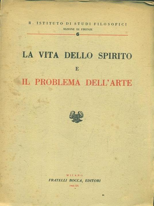 La vita dello spirito e il problema dell'arte - 9