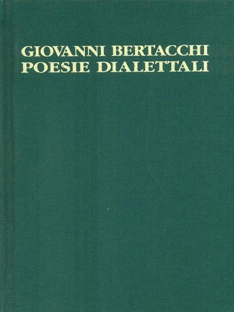 Poesie dialettali - Giovanni Bertacchi - copertina