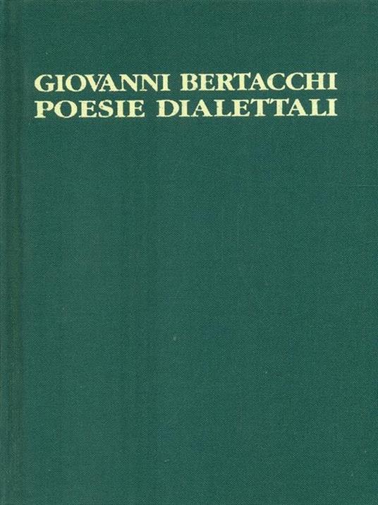 Poesie dialettali - Giovanni Bertacchi - copertina