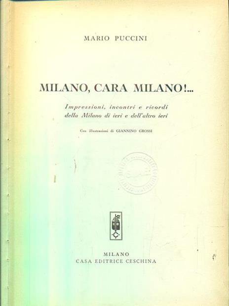 Milano cara Milano - Mario Puccini - 2