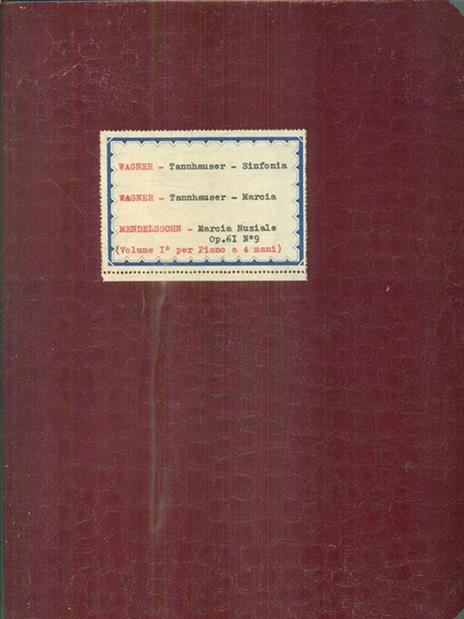 Tannhauser sinfonia per pianoforte a quattro mani - Richard Wagner - copertina