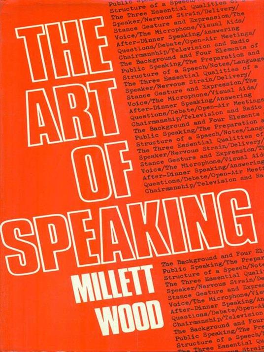 The art of speaking - Michael Wood - copertina