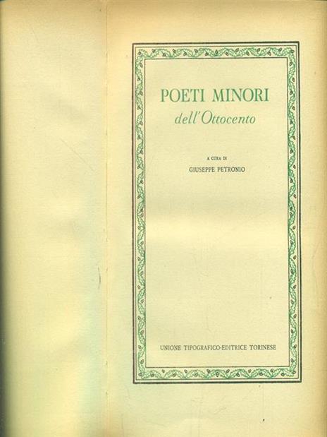 Poeti minori dell'Ottocento - Giuseppe Petronio - 2