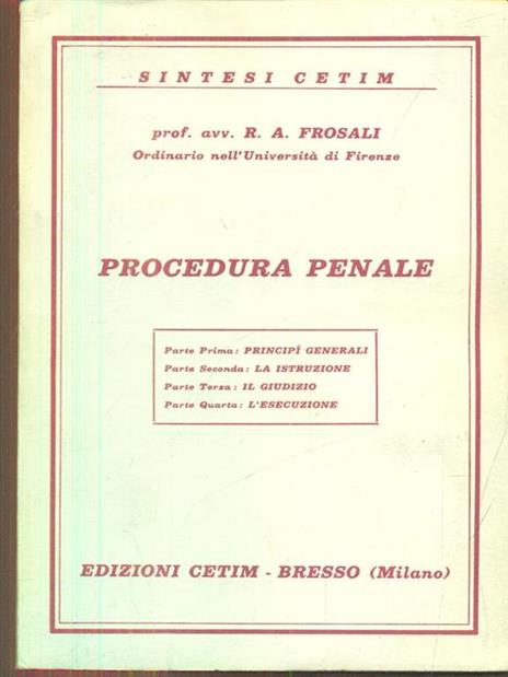 Procedura penale - R. A. Frosali - 7