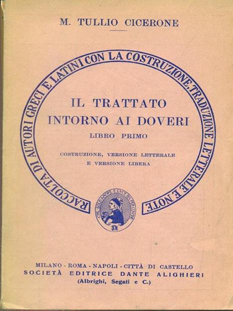 Il trattato intorno ai doveri libro primo - M. Tullio Cicerone - 2